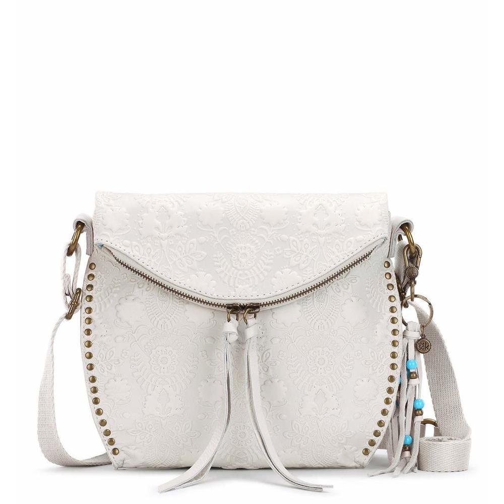 Silverlake Crossbody Bag, Stone Floral Embossed :[